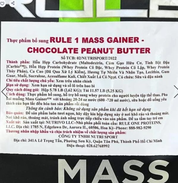 RULE 1 MASS TĂNG CÂN
